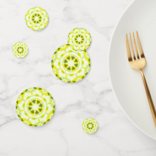 Confeti El género de la estrella verde amarillo brillante