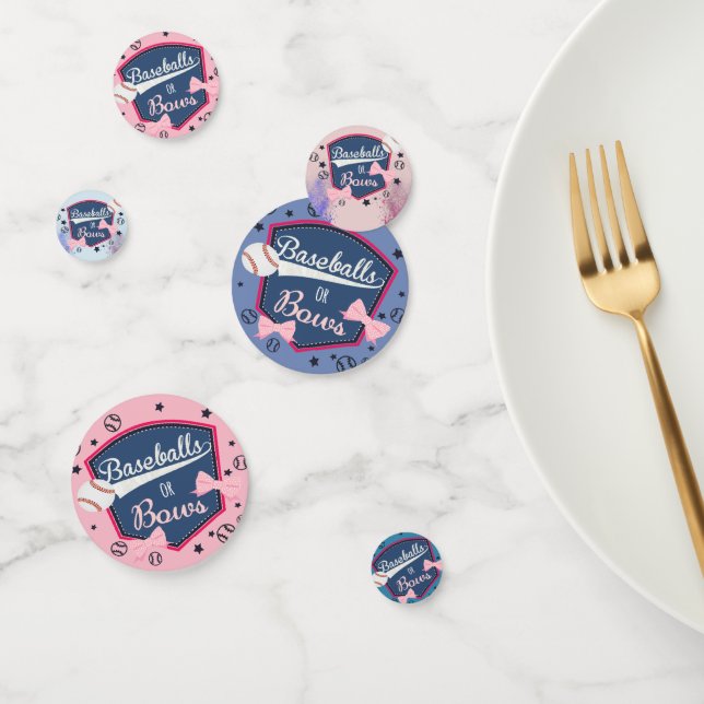 Confeti El género revela el béisbol o los arcos (Grupo)