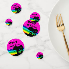 Confeti El místico unicornio negro (arcoiris)