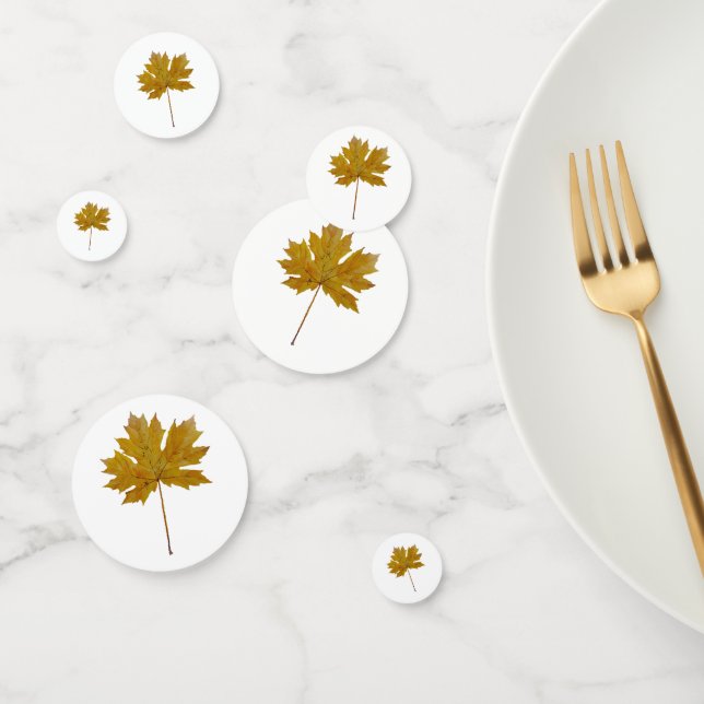 Confeti El otoño deja acuarela en colores otoñales (Grupo)