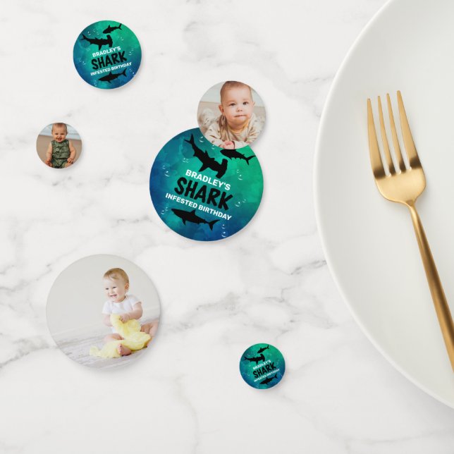 Confeti El Tiburón Infestó A Cualquier Edad Foto De Fiesta (Grupo)