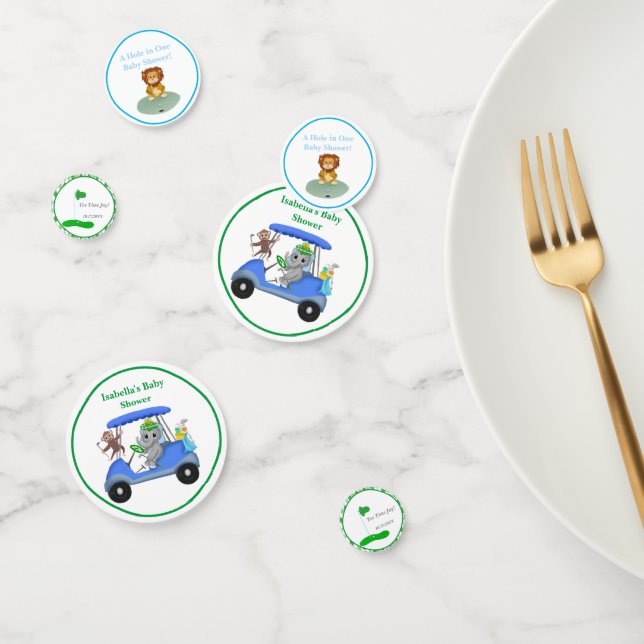 Confeti Elefante bebé y ducha de monos (Grupo)