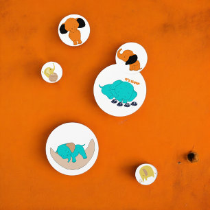 Confeti Elefante multicolor para decoración de mesa con co
