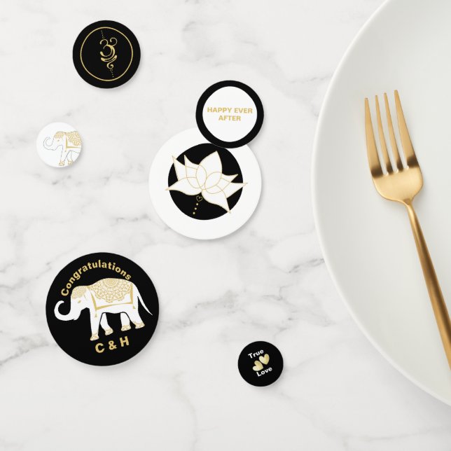 Confeti Elefante tailandés afortunado personalizado (Grupo)