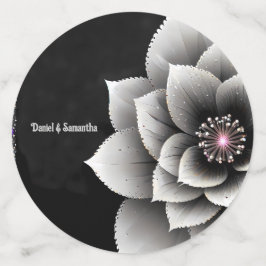 Confeti Elegancia sin tiempo: Boda negro y plateado de flo