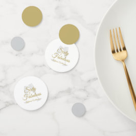Confeti Elegant 60 and Fabulous Birthday Party White Gold 