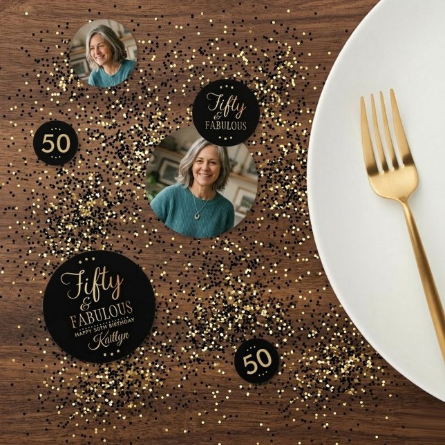 Confeti Elegant Fifty and Fabulous! 50th Birthday Party (Subido por el creador)