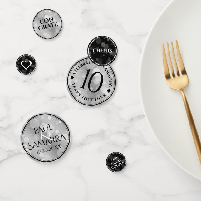 Confeti Elegante 10° Aniversario del Boda Tin (Grupo)