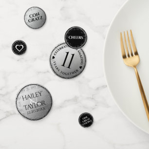 Confeti Elegante 11ª celebración del Aniversario del Boda