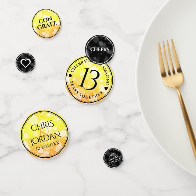 Confeti Elegante 13° Aniversario del Boda de la Citrina (Grupo)