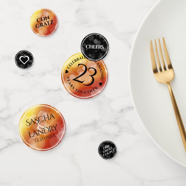 Confeti Elegante 23° Aniversario del Boda Imperial Topaz (Grupo)