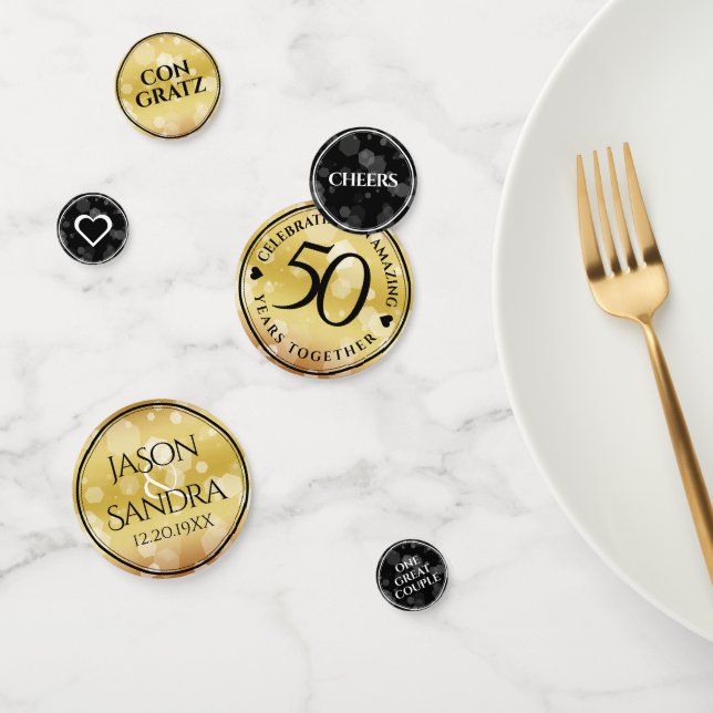 Confeti Elegante 50° Aniversario del Boda de Oro (Grupo)