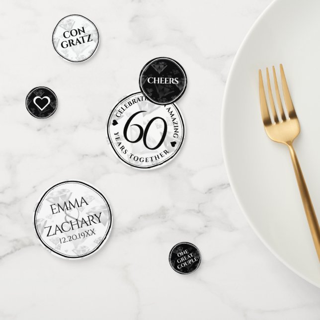 Confeti Elegante 60° Aniversario del Boda del Diamante (Grupo)