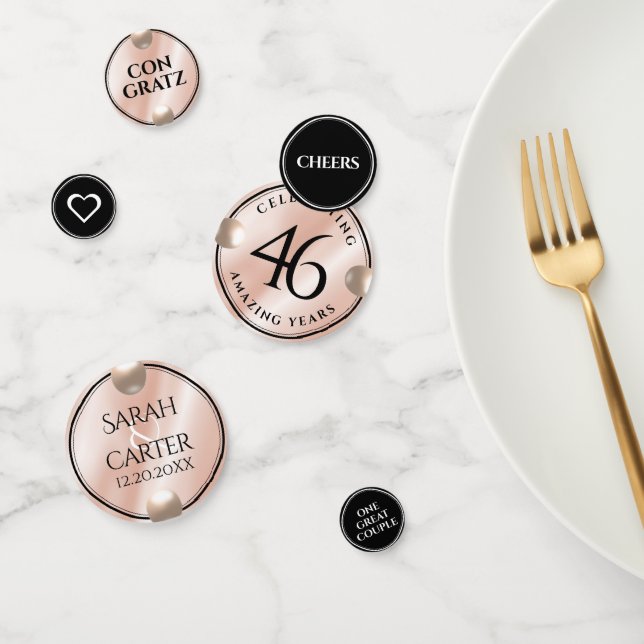 Confeti Elegante celebración del 46° Aniversario de la Bod (Grupo)