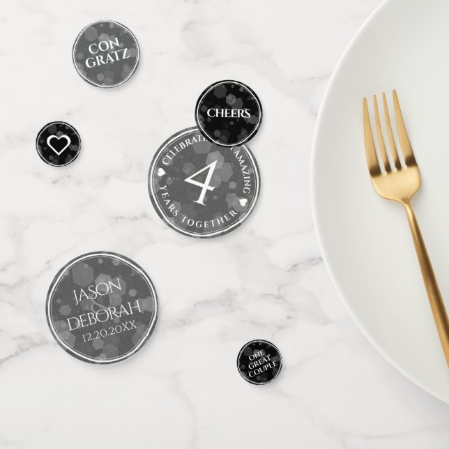 Confeti Elegante cuarto aniversario Boda de Linen (Grupo)