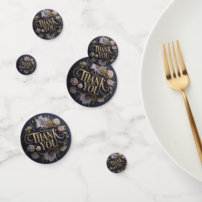 Confeti Elegante Floral “Gracias” (Grupo)