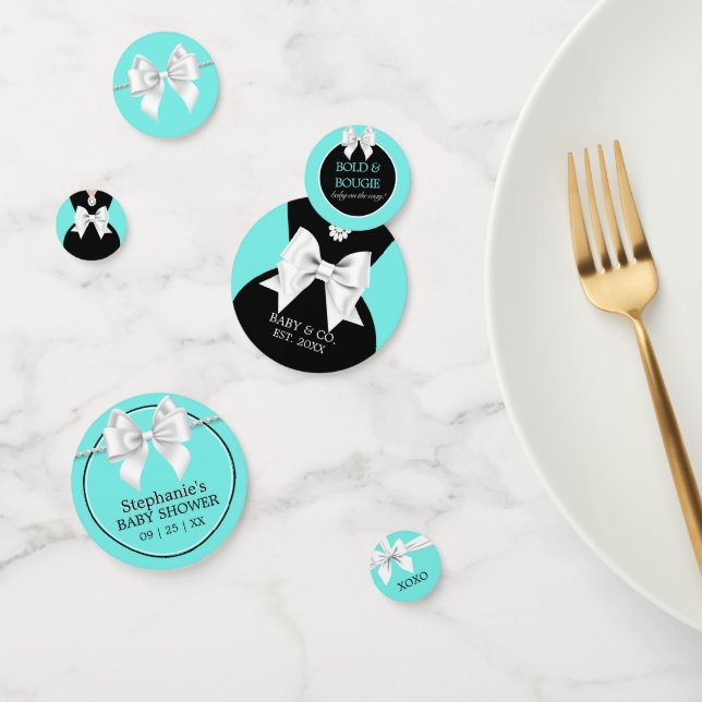 Confeti Elegante Glam Aqua Baby & Co Tiffany Baby Shower (Grupo)