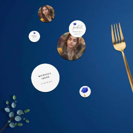 Confeti Elegante Graduación de Foto Graduada