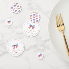 Confeti Elegante lazo bandera americana estilo preppy para