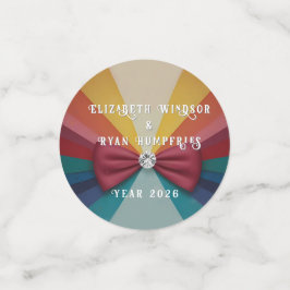 Confeti Elegante y colorida invitación a la boda arcoiris