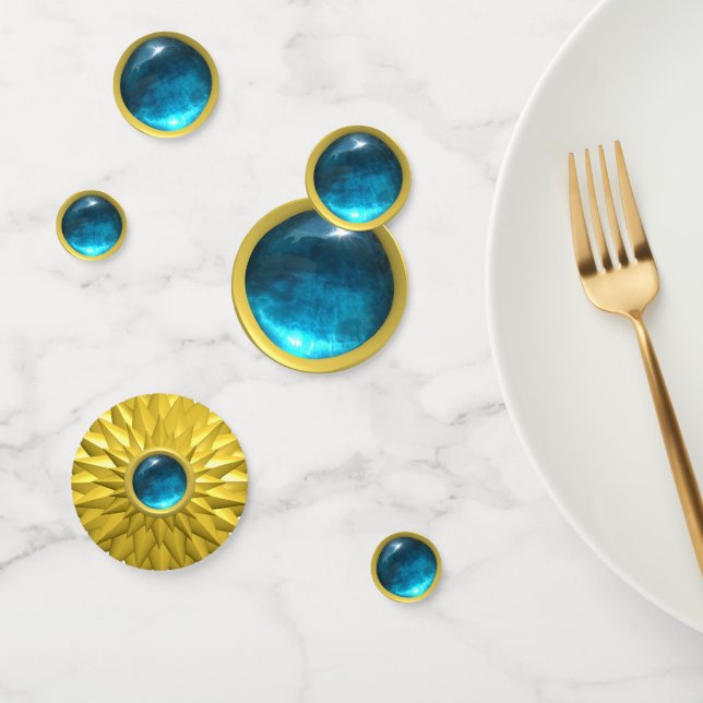 Confeti Elegantes gemas de zafiro azul (Grupo)