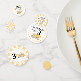 Confeti En construcción camiones mesa de cumpleaños para n