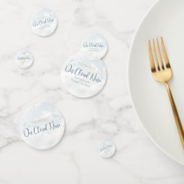 Confeti En la nube nueve elegante mesa de desayuno nupcial