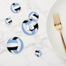 Confeti equipo negro azul claro colores niños fiesta de vo