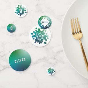 Confeti Es la fiesta de cumpleaños del arcoiris en tiempo 