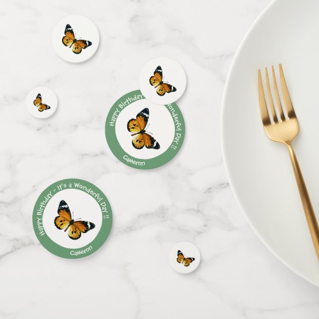 Confeti Es un tigre llano/Fiesta de mariposas reina africa (Grupo)