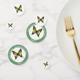 Confeti Es una escarpada fiesta de cumpleaños de mariposas