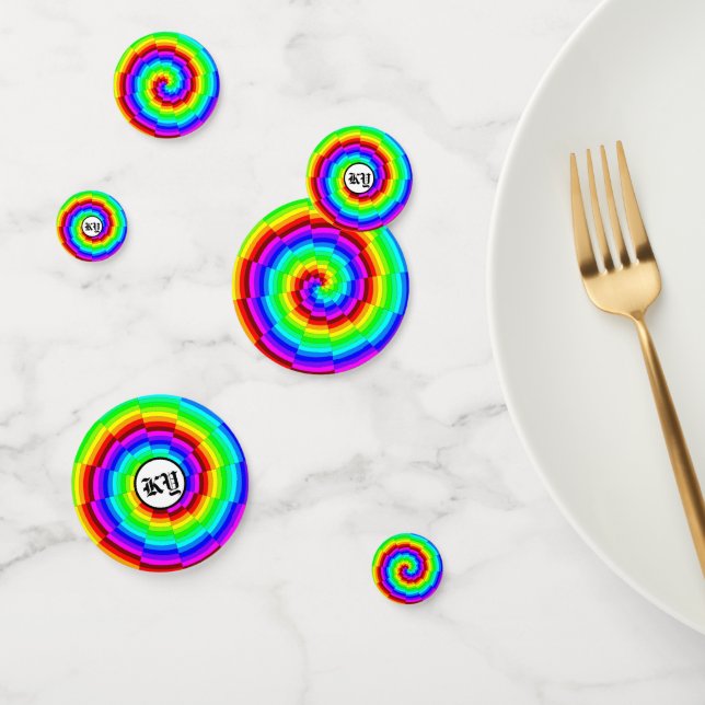 Confeti Espiral arcoiris de Kenneth Yoncich (Grupo)