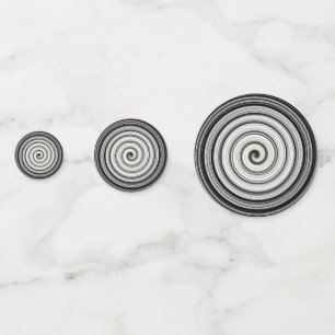Confeti Espiral negra y blanca