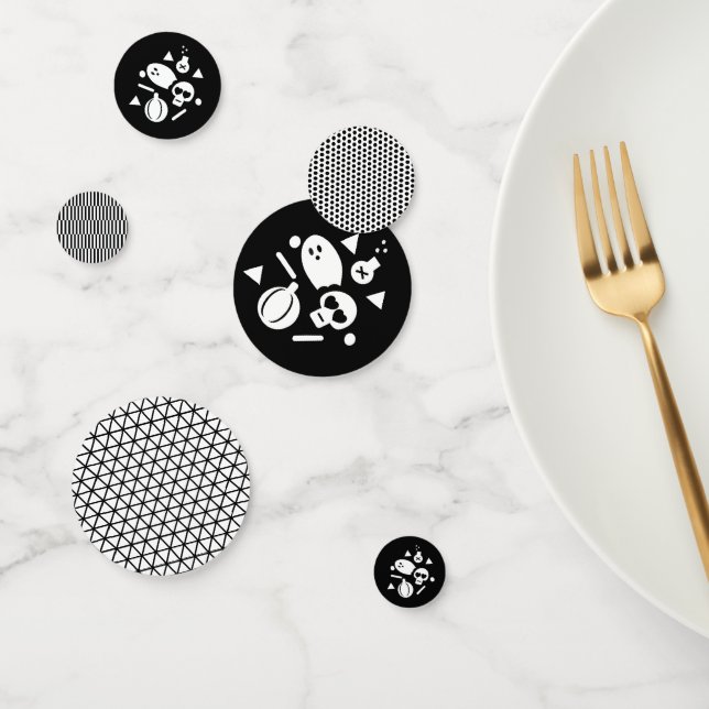 Confeti Esqueleto de fantasma moderno de Halloween (Grupo)