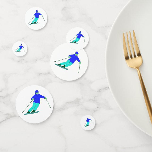 Confeti Esquiador Fiesta de esquí para esquiar nieve (Grupo)