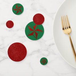 Confeti Estrella de Navidades del Purpurina Rojo