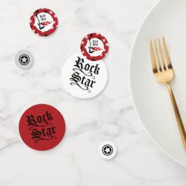 Confeti Estrella de Rock Rojo Rockabye Baby Shower Confett