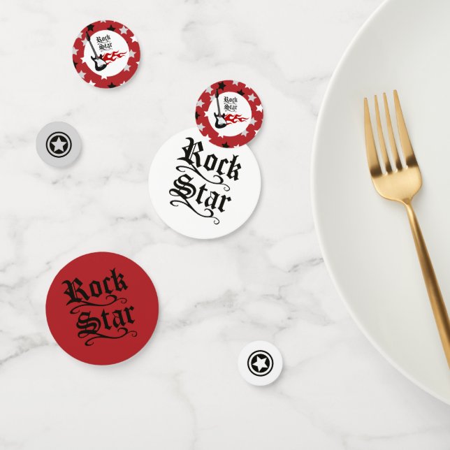 Confeti Estrella de Rock Rojo Rockabye Baby Shower Confett (Grupo)