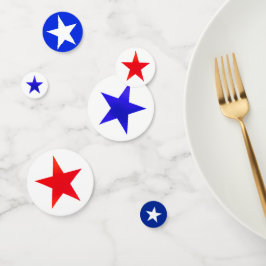 Confeti Estrellas azul, roja y blanca