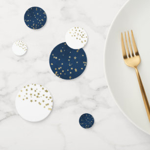 Confeti Estrellas Pequeñas Titilantes Dorado Azul Blanco S