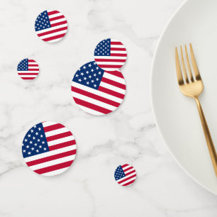 Confeti Estrellas y bandas de bandera de Estados Unidos