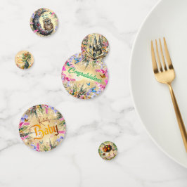 Confeti Fantasía fantástica Jardín ducha bebéMesa Confetal