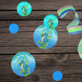 Confeti Fantasía Mar Dragon sombras de burbujas de algas a