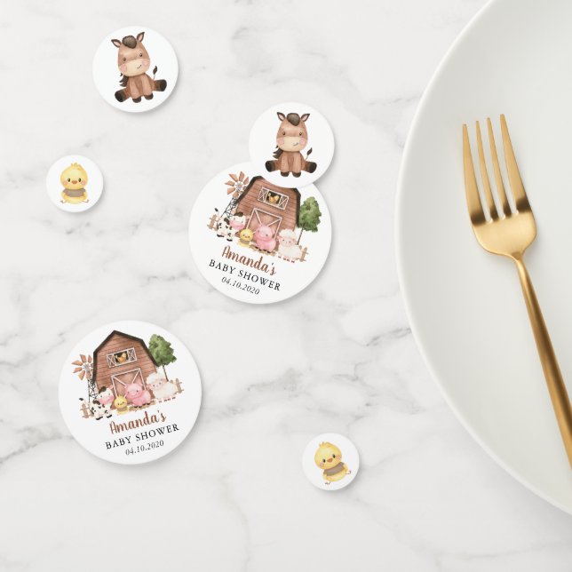 Confeti Farm Animals, Cute Animals, Barn, Baby Shower (Grupo)