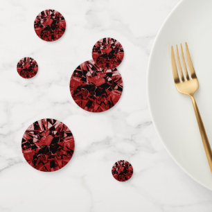 Confeti Faux Garnet Red Diamond