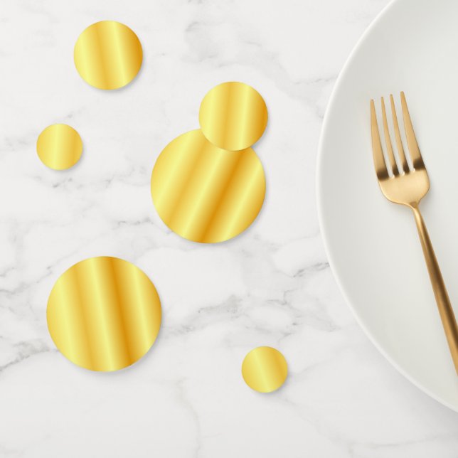 Confeti Faux Gold Metallic Look Moderno Plantilla Elegante (Grupo)