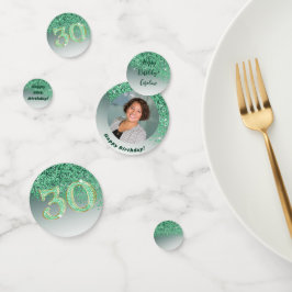 Confeti Feliz 30° cumpleaños Moda de caída de Purpurina ve