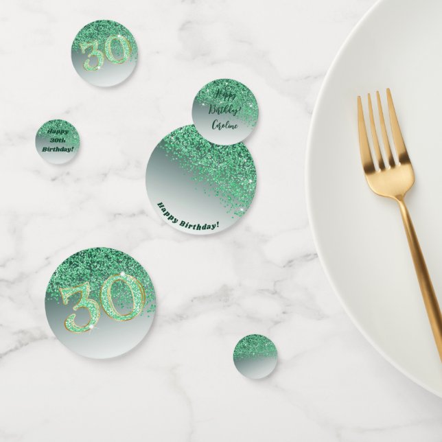 Confeti Feliz 30° cumpleaños Moda de caída de Purpurina ve (Grupo)