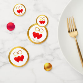 Confeti Feliz aniversario de bodas para siempre