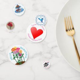 Confeti Feliz Día de la Madre celebración del fiesta